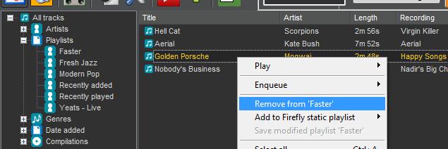 Remove track from static playlist pop-up menu
